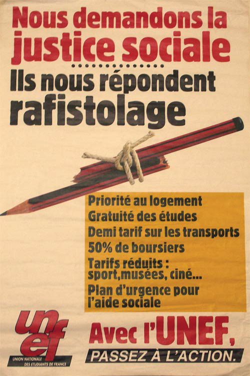Affiche pour les élections du CROUS 1998